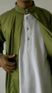 ALGHANI - Jubah Hanan 2in1Jubah pria Gamis pria 1set luar dalam busana muslim Gamis premium by ALGHANI