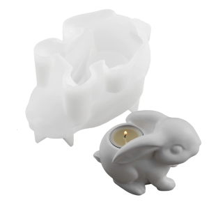 Easy Releasing Rabbit Shape Silicone Mold Flexible Cup Moulds for Creating Unique Resin Crafts and Gift Boxes