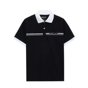 PO221224 Áo Polo DOCAS Two Line Chất Liệu Cotton CMC Form Regular Fit