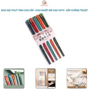 Combo 10 Đôi Đũa Ăn Cơm Sợi Thuỷ Tinh Cao Cấp Chịu Nhiệt Độ Cao 130 Độ C Chống Mốc Kháng Khuẩn