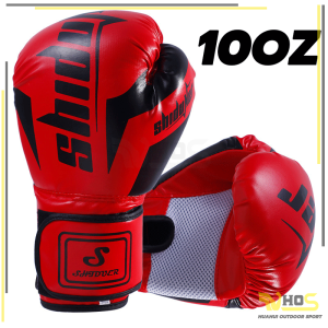 วัสดุPU กผู้ใหญ่มวย นวมชกมวย 1คู่ ปรับขนาดได้ Sanda Fighting Training นวมชกมวย ถุงมือต่อสู้มว