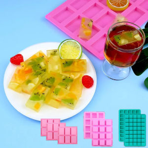 Silicone Square Cake Mold Ice Cube Mold Chocolate DIY Baking Tool Handmade Soap Mold Acuan Kuih Kitchen
