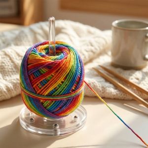 DORADO Portable Yarn Axis Frame Detachable Plastic Yarn Holder Plastic Yarn Spinner Rotatable Yarn Ball Spool Hand Knitting