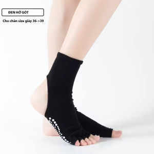 Tất vớ chống trượt hở gót chân nữ tập múa tập yoga tập gym pilate Y4H(size chân từ 36 đến 39)