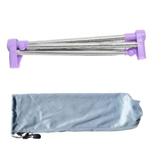 RUANGE Stainless Steel Travel Garment Rack Adjustable Angle Space Saving Folding Clothes Rack Sturdy Compact Retractable Clothes Drying Rack Home Use