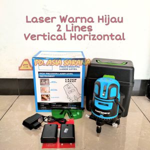 Meteran Cross Laser Level 2 Lines Hijau Self Leveling Waterpass Cross Siku SPY002