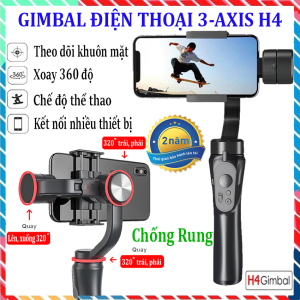 [Tặng Mic Thu Âm Không Dây] Gimbal điện thoại giá rẻ Gimbal chống rung cho điện thoại 3-Axis H4 Gậy quay phim chụp ảnh chuyên nghiệp chống rung cực đỉnh chuyển cảnh mượt mà xoay 360 độ