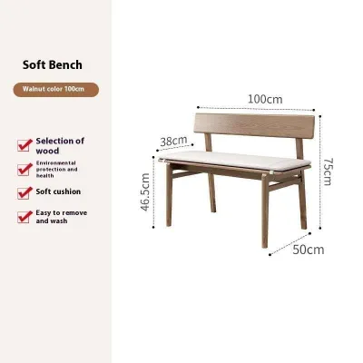 Benches Chairs Wood Digging Solid Bench Dining Chair Simple Modern Backrest Table Household Adult Long Board Stool