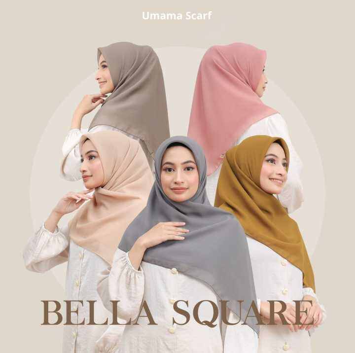 KERUDUNG SEGIEMPAT BELLA SQUARE PREMIUM/HIJAB SEJUTA UMAT BELLA SQUARE ...