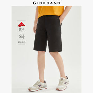 GIORDANO ผู้ชาย  กางเกงขาสั้น 180° เอวยางยืดด้านใน กางเกงขาสั้นฤดูร้อนน้ำหนักเบา เอวกลางต่ำ กางเกงขาสั้นแฟชั่นเรียบง่ายสบายๆ 01104341
