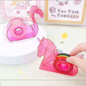 Flamingo Tape Dispenser Tape Cutting Tool Cartoon Tape Desk Accessories for Cutting Tape
