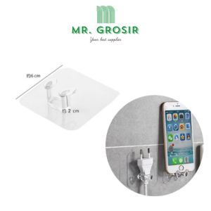 Transparent Power Socket Holder WIth Sticker Bracket