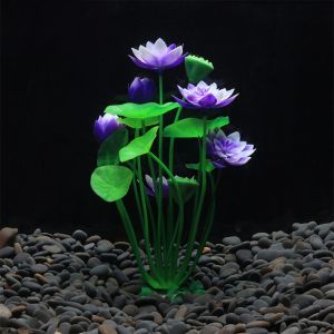 CHIC HUT Mô phỏng Giống như thật Đẹp Màu hồng Để trang trí bể cá Đồ trang trí hoa sen Hoa thủy sinh Hoa sen nhân tạo Cỏ nước