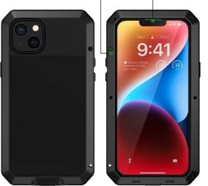 Tank Armor Metal Case For iPhone 17 18 Pro Air 17e 16e 16 15 14 13 12 11 Pro Max XS XR 8 7 Plus Heavy Duty Cover Screen Protect