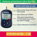 OneTouch Ultra Plus Flex Blood Glucose Monitoring System  [ 3 years warranty / One Touch / Glucometer / Colour range indicator / USB Bluetooth connectivity ]. 