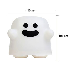LED Night Lamp Rechargeable Touch Sensor Dimmable Cute Boo Ghost Silicone Lights For Children Holiday Gift Bedroom Bedside Decor