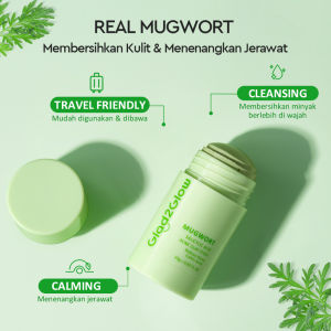[BPOM] GLAD2GLOW Mugwort Centella Salicylic Acid Clay Mask Stick Calming Acne Refine Pores 25g