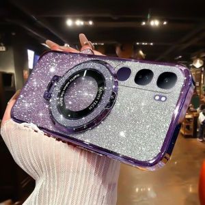 Softcase VIVO V40 LITE Premium Glitter Case free Ring Magsafe Holder