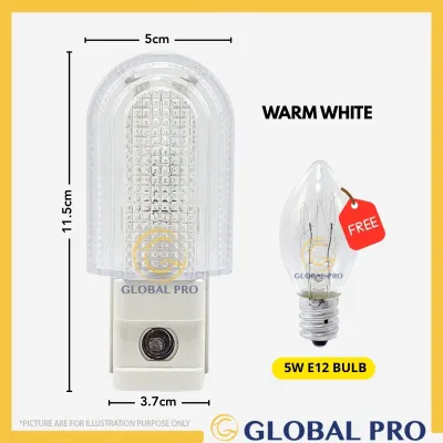 Night Lamp Sensor Light Lampu Tidur Sensor Lampu Bulb Lampu Sensor Automatik Night Lamp Bedroom Bathroom Laundry Kitchen