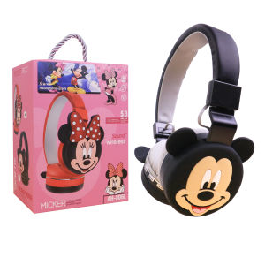 Headphone 3D Dj Bando Wireless Bluetooth AH-806D Kuromi Kulomi Disney Sanrio Cartoon AH-806Y Stereo Xtra Bass