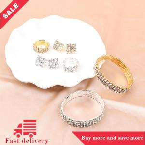 [COD] 4Pcs set Bridal Jewelry Set Necklace Bracelets Ring Earrings Set Super Gorgeous Luxury Shiny Fashion Jewelry Party Gift