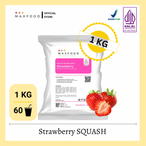 STRAWBERRY SQUASH / BUBUK MINUMAN SQUASH RASA STROBERI 1 KG