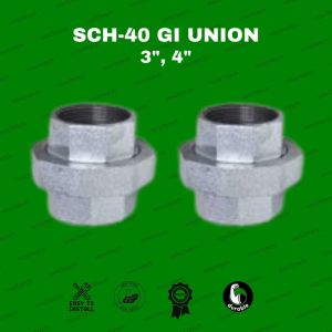 Heavy Duty SCH-40 GI Union – Galvanized Pipe Fitting (3" 4")