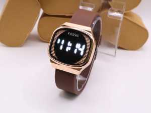 Jam Tangan Wanita Fo55il Digital Layar Sentuh Karet Rubber Model Terbaru Mewah Fashion Cewek Kekinian Keren Elegan