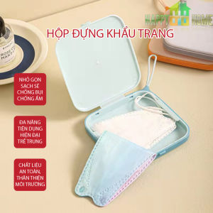 Hộp Đựng Khẩu Trang Hình Vuông Chống Bụi Bẩn Chống Ẩm Có Nắp Đậy Tiện Lợi
