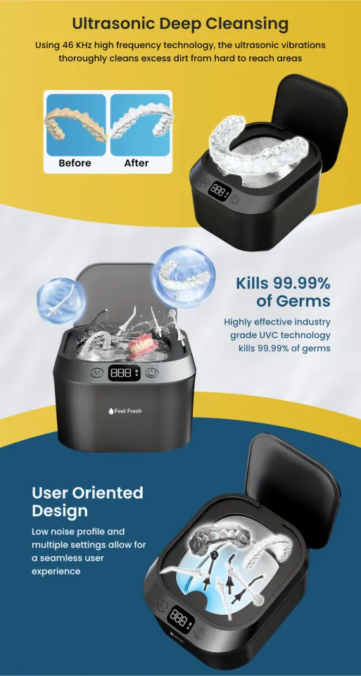 Aligner Cleaner UV - Feel Fresh UltraSonic Ultrasonic Retainer