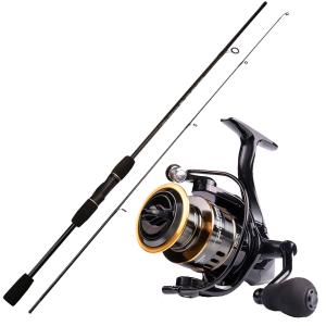 Malaysia Spinning Fishing Rod and 5.2:1 Gear Ratio Fishing Reel Set Fishing Tackle Set Equipment Outdoor Sports