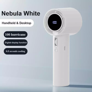 พัดลมพกพา  มือถือพัดลมขนาดเล็ก พัดลมเทอร์โบไฟฟ้า ชาร์จ USB พัดลมมือถือ  ปรับระดับได้ 100 ระดับ