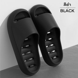 ✨st537✨รองเท้าแตะพื้นนิ่ม ดีไซน์แบบรูรู EVA สำหรับใช้ในบ้านและในห้องน้ำสำหรับผู้ชายและผู้หญิงในช่วงฤดูร้อน รองเท้าแตะแบบสวมส้นแบน