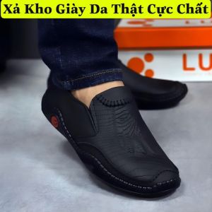 Giày lười nam HQC SHOES chất da mềm mại đế khâu chỉ chắc chắn HQ004