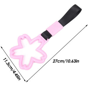 Cherry Blossom Hanging Ring Car Tow Strap Pull Ring Static Belt Decorative Warning Ring Auto Rear Bumper Exterior Pendants