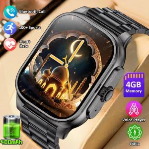 LIGE New Smart Men Watch 2.01" HD Display Sport Bluetooth Call Smart Watch for Men 4GB Memory 400mAh Battery Heart Rate Monitoring Men Watch For Android IOS