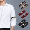 ปลอกแขนเสื้อเชิ้ตทางการแขนที่ยึดสายรัดถุงเท้ายาวสำหรับสุภาพบุรุษ,1คู่ยืดหยุ่นได้มีที่จับแขนสายรัดแขนปรับได้ป้องกันการเสื้อผ้าลื่น. 