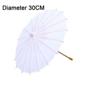 CUBBY 1Pcs Vintage Oriental Anniversary DIY Decorative Handmade for Baby Shower Dance Prop Photography Prop Painting Supplies Paper Umbrella