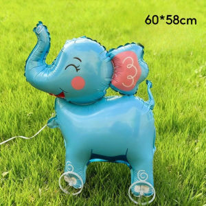 Walking Animal Balloon with Wheels Dinosaur Balloon Toy Birthday Party Decor Kids Outdoor Play Toys