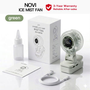 [SG Stock] Novi Portable Mist Fan with Clip 199-Speed Turbo Nano Cooling Stroller Fan for Baby & Travel 20H Battery Outdoor Fan