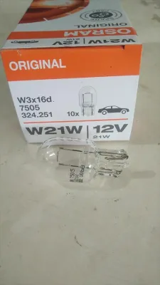 Bohlam Tancap Ubur Ubur Lampu Sen Mundur T20 Kaki 1 12V W21W Osram