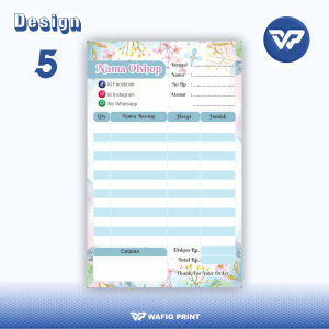 Cetak Nota toko custom olshop full collor gratis design 1ply/2ply  buku kwitansi nama sendiri V2