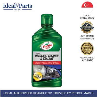 Turtle Wax (2in1) Headlight Cleaner and Sealant 9oz T43 / Remove light oxidation / Fix yellow headlights tail light / Improve clarity / Protection and restore / Works great on clear plexiglass plastic windows and other translucent plastics