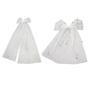 Unique Rhinestones Bowknot Veil Hair Clip Hairpin Complements Bridal Wear And Evening Dresses For Weddings And Parties