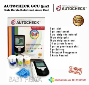 Alat Autocheck 3in1 GCU / Alat Autochek Tes Gula Asam Urat Cholesterol