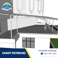 Canopy membran bergaransi - tenda Membrane tempat parkir Jakarta - kanopi atap membrane murah. 