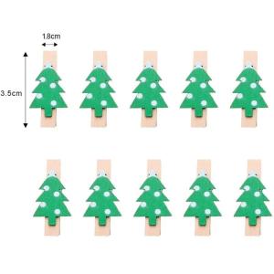 10 cái giáng sinh Kẹp Gỗ Santa Claus bông tuyết hoa giấy rải bàn Sticker Cây giáng sinh kẹp ảnh phim hoạt hình thủ công mỹ nghệ