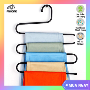 [Có sẵn] [Ảnh thật] Móc Treo Quần Áo Kim Loại 5 Tầng Thông Minh Bền Đẹp Tiện Dụng ANHOME
