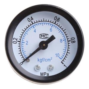 Portable Pressure Gauge 1/8" Thread Low Pressure Gauge Range 0-1.0 Mpa-/0-10kgf/cm² Dual Scale- Back Mount Gauge