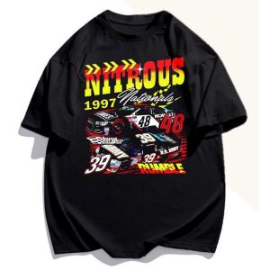 T-Shirt Kaos Vintage NASCAR NITROUS NATIONAL/CARS 1 24s tebal